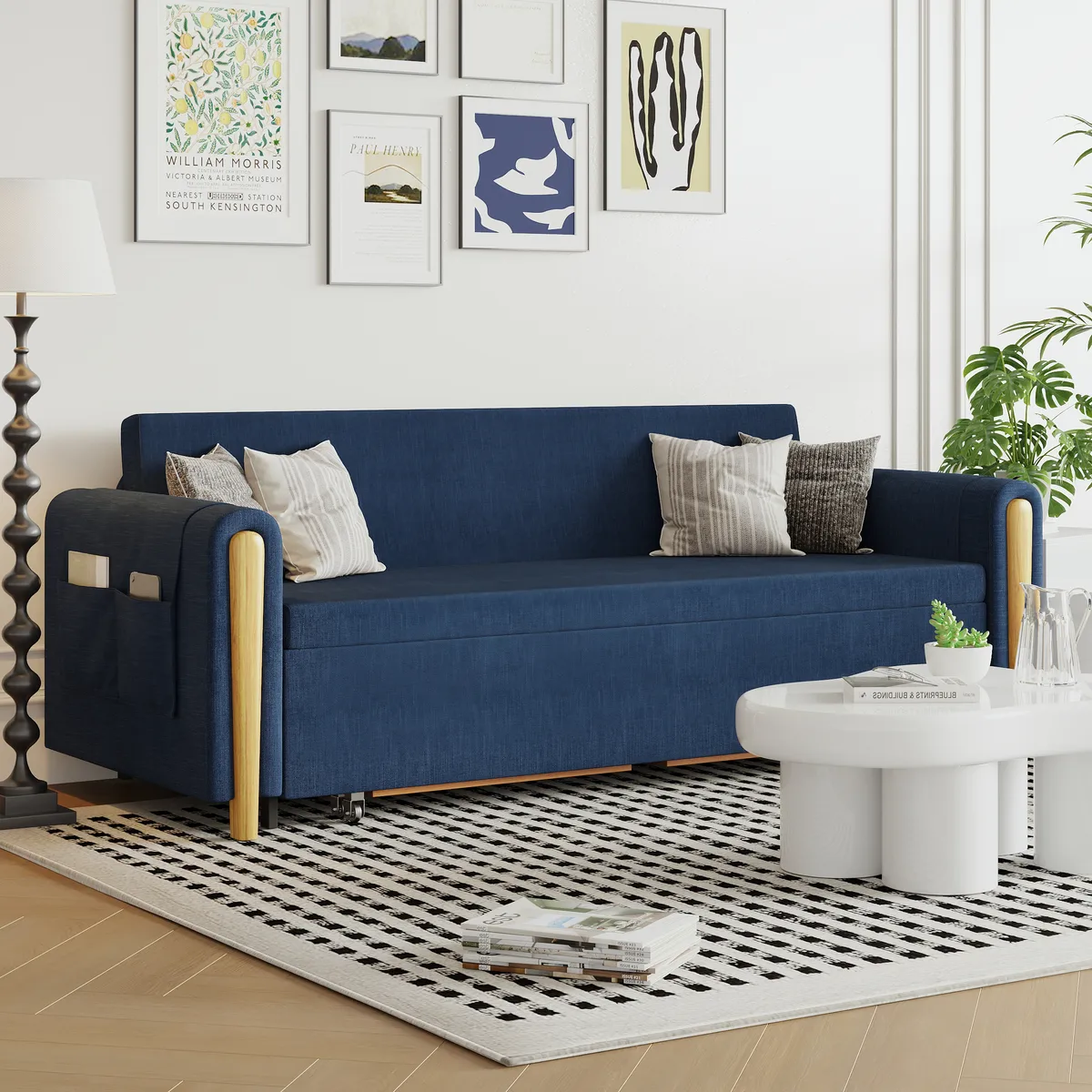 Black Upholstered King Size Daybed with Trundle — image 21