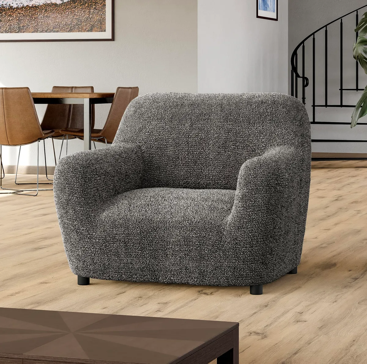 Armchair Slipcovers - 1-Piece Furniture Protector - Form Fit, Machine Washable -Microfibra PrintedCollection — image 3