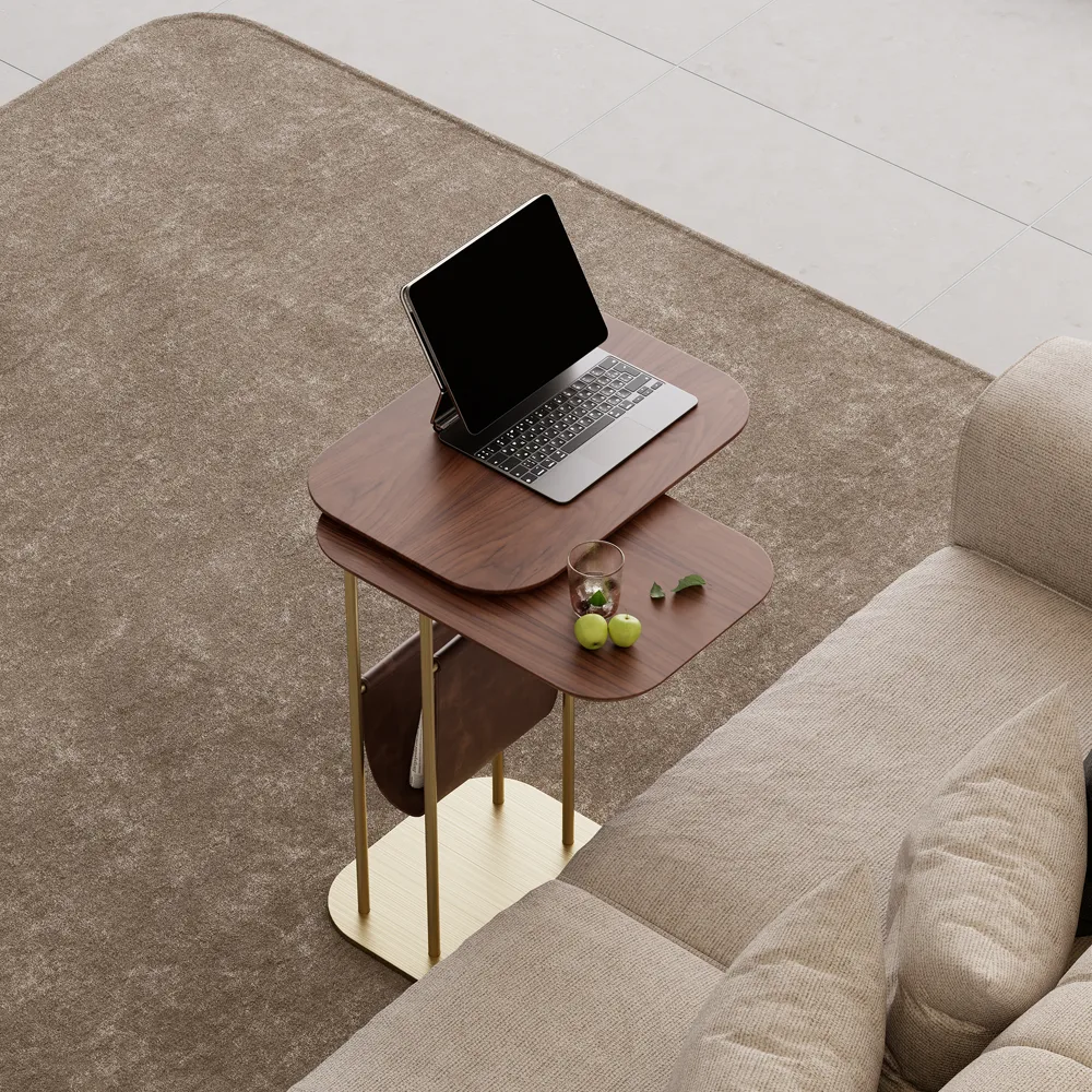 Modern Small C Shaped Rotating Side Table — image 12