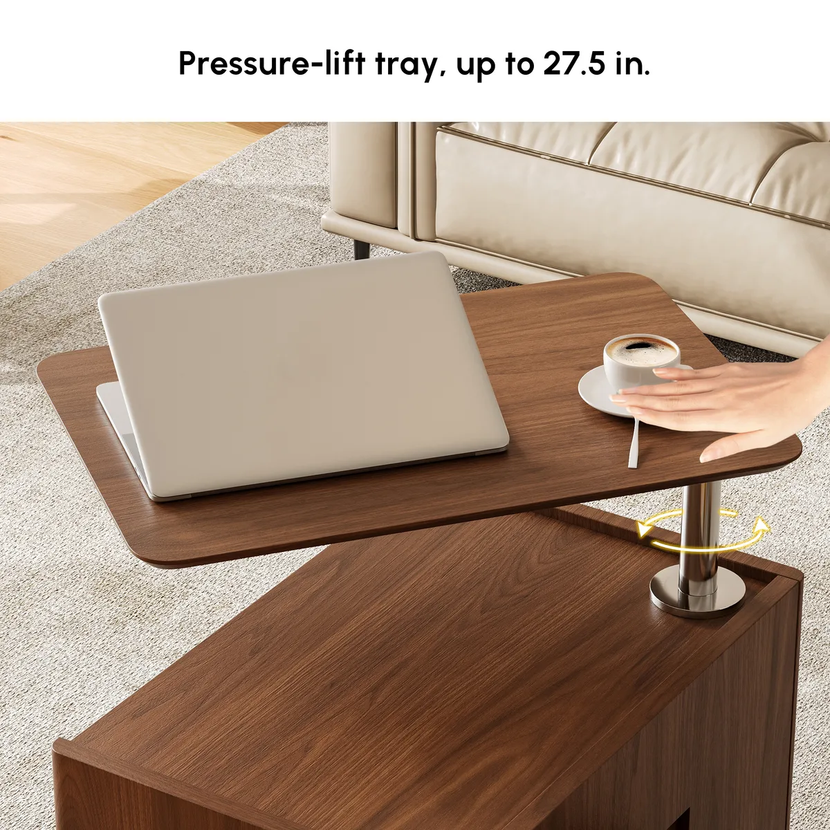 49.2" Lift-Top Extendable Coffee Table with Drawers & Storage Multifunction Table — image 7