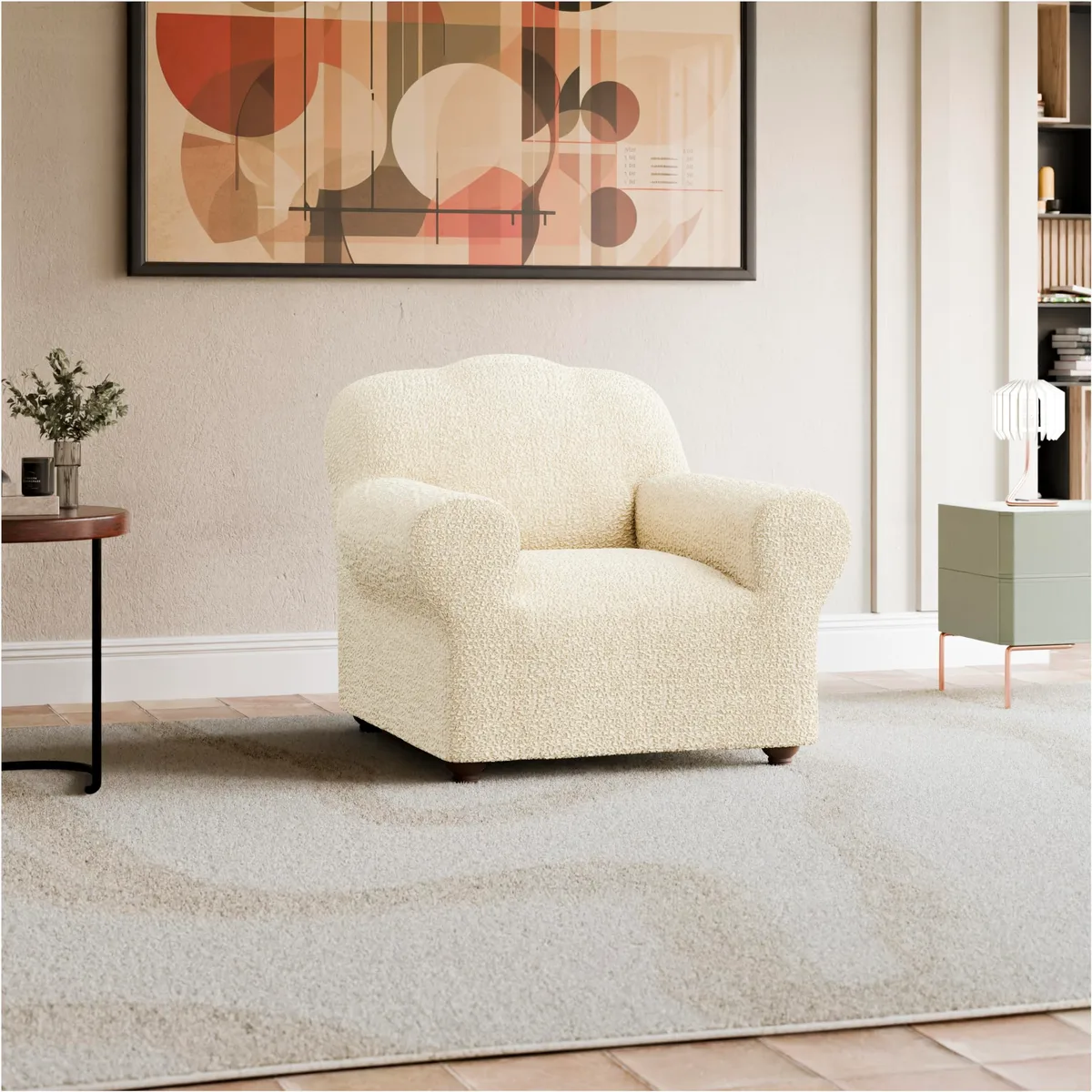 Armchair Slipcovers - 1-Piece Furniture Protector - Form Fit, Machine Washable - CottonRich Collection — image 3