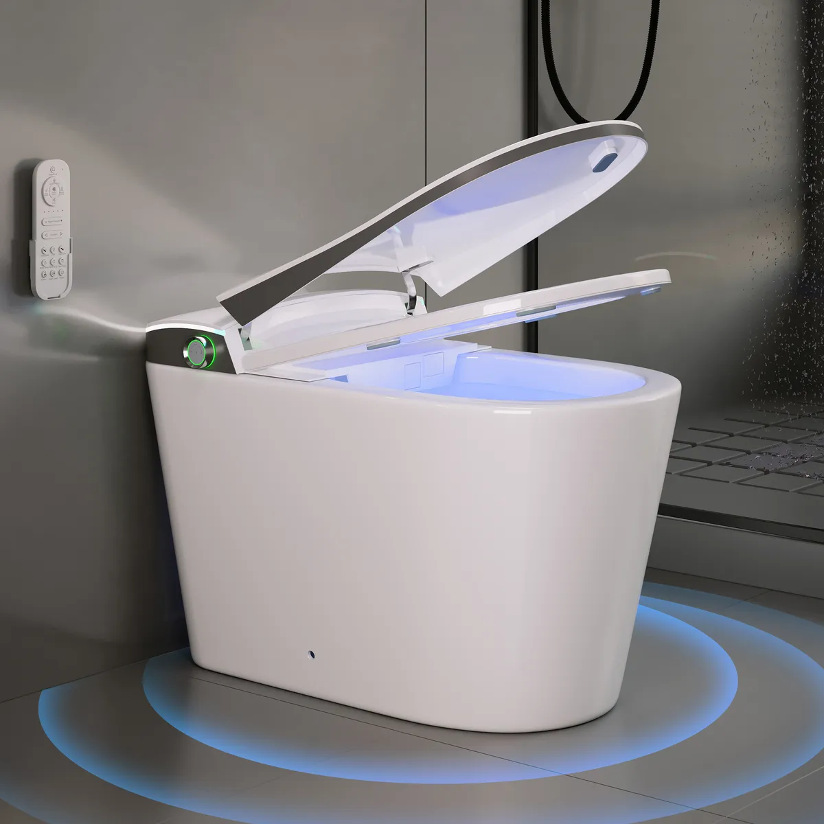 Smart Bidet Toilet with Built-in Tank, Foam Shield & 2-User Memory Nexin C4 Modern Toilet — image 2