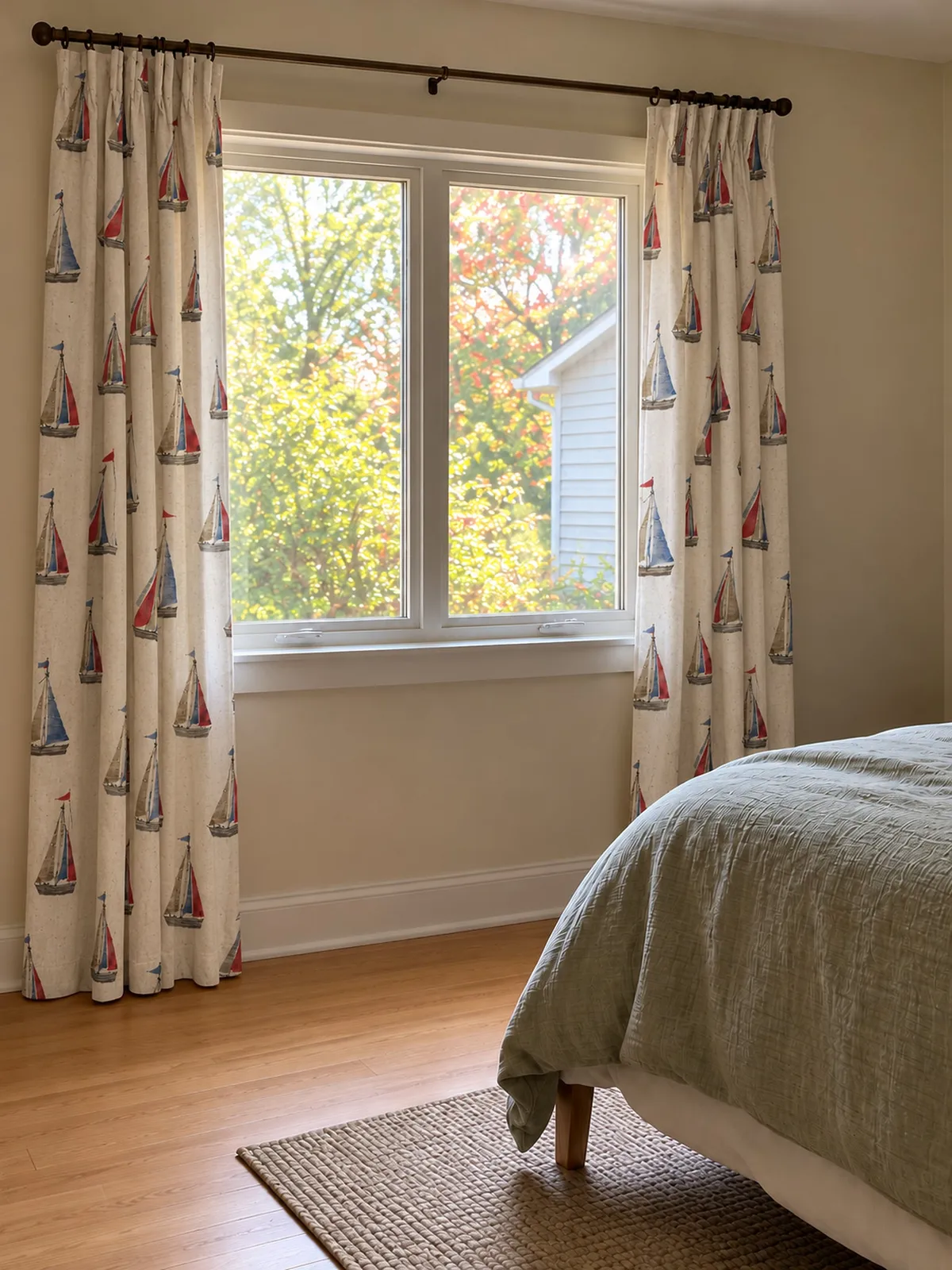 Voyage Patterned Kid's Custom Curtain