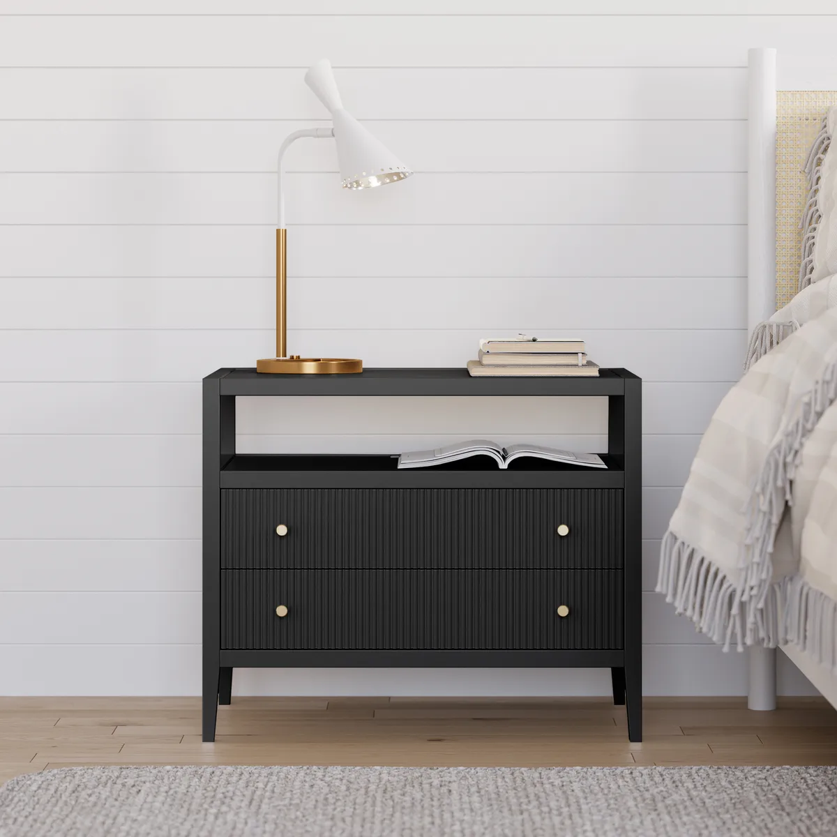 30" Wide Long Modern Smart Nightstand — image 14