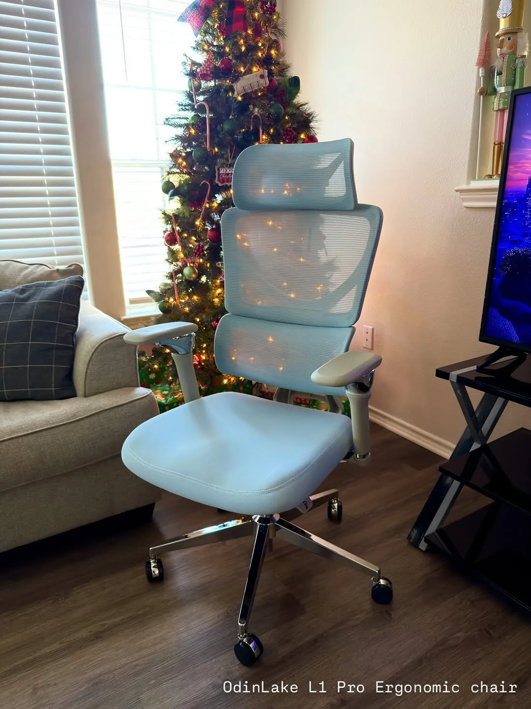 L1 Pro Full Aqua Blue Ergonomic chair — image 5