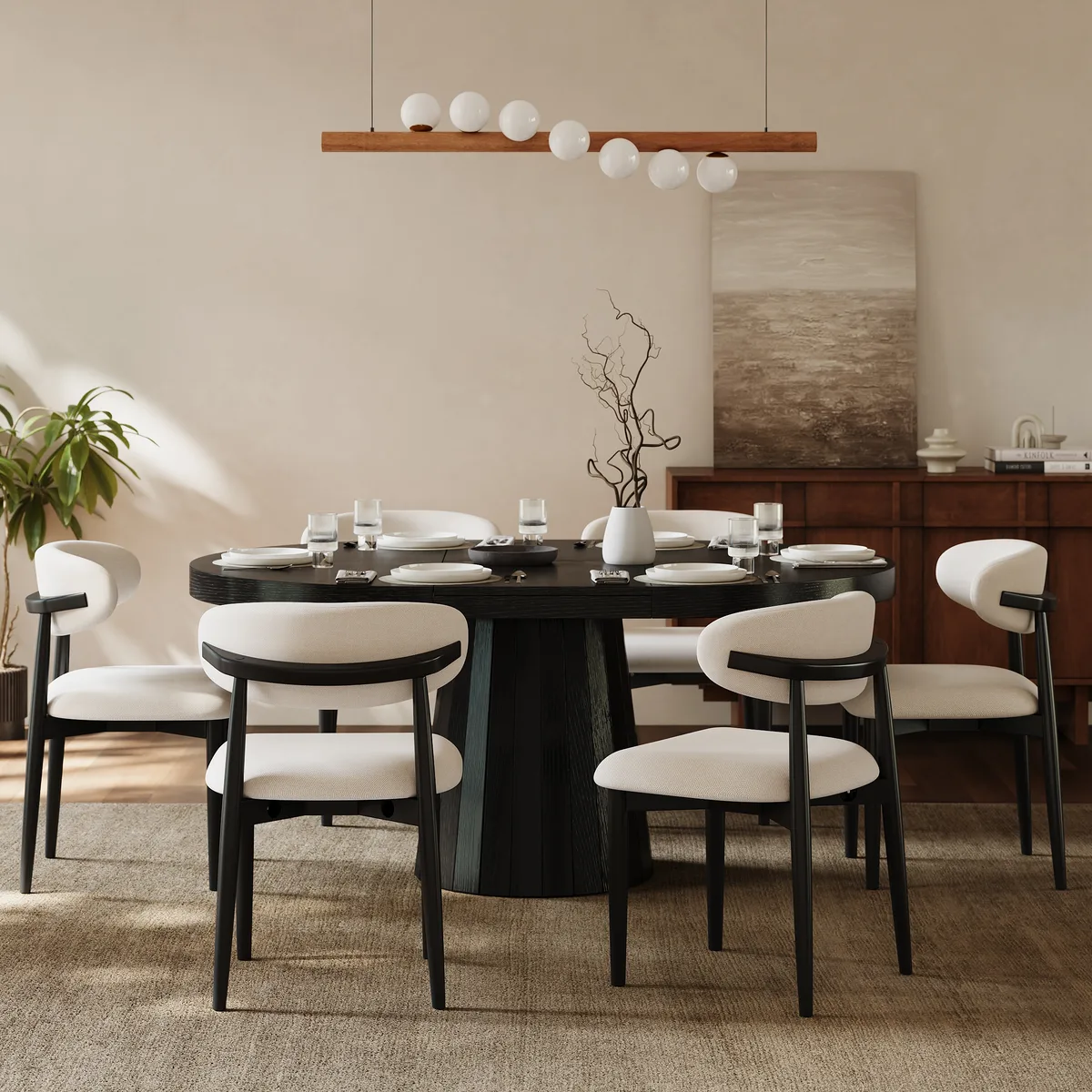 Modern PU Leather Dining Chair with Rubber Wood Legs — image 14