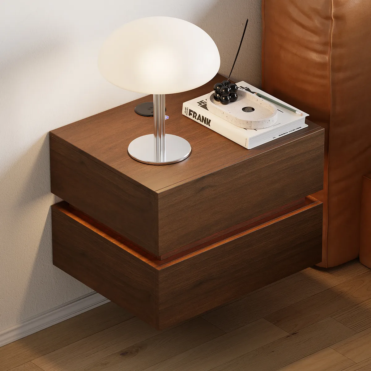 Lumio Floating Smart Nightstand with Charging Station & Light — image 2