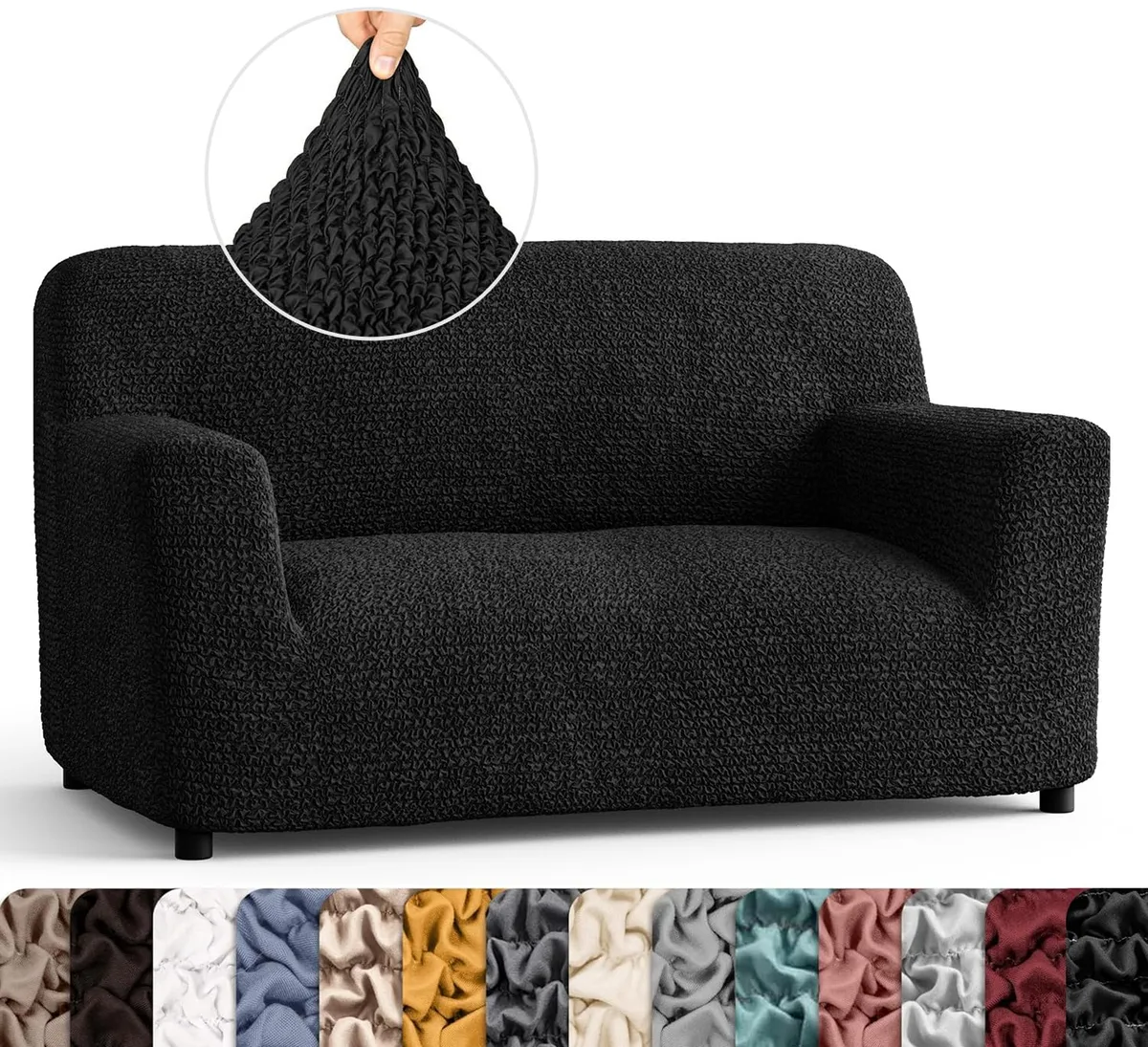 Loveseat Slipcovers - 1-Piece Furniture Protector - Form Fit, Machine Washable -MicrofibraCollection — image 6