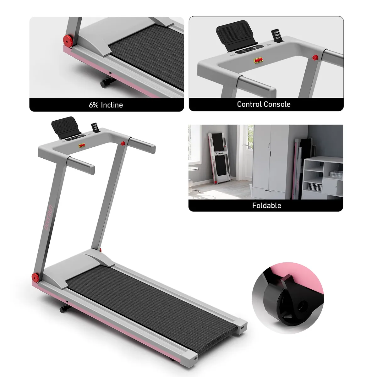 All-New 2026 A1 Pro Move+ 6% Incline Foldable Treadmill——Upgraded Chip & NFC Support | 350Lbs, 10mph — image 9