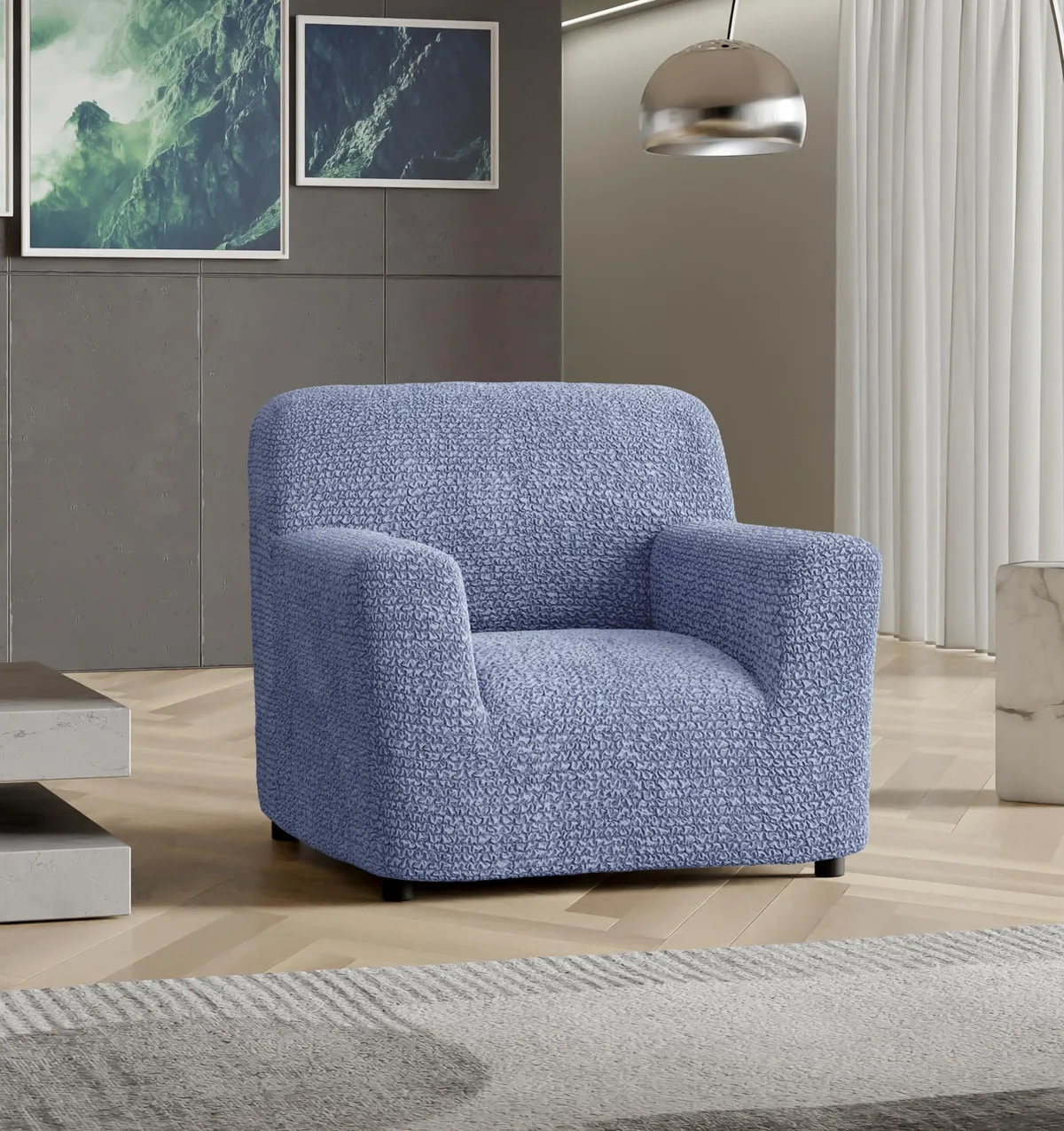 Armchair Slipcovers - 1-Piece Furniture Protector - Form Fit, Machine Washable -MicrofibraCollection — image 20