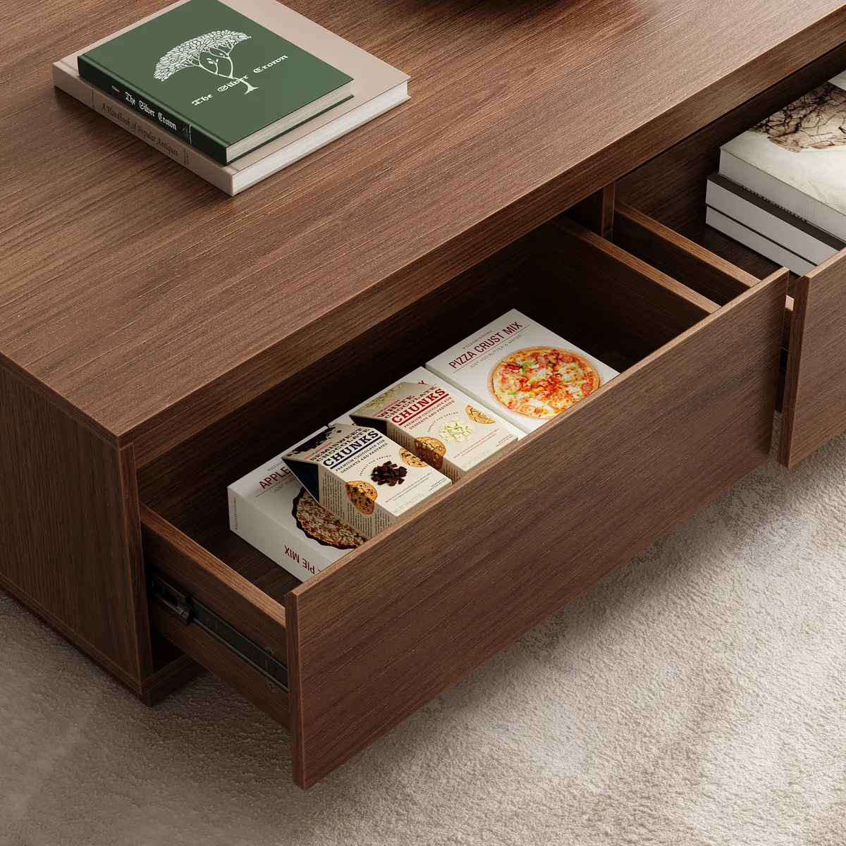 Fero Mid Century Extendable TV Stand & Block Coffee Table Set — image 8