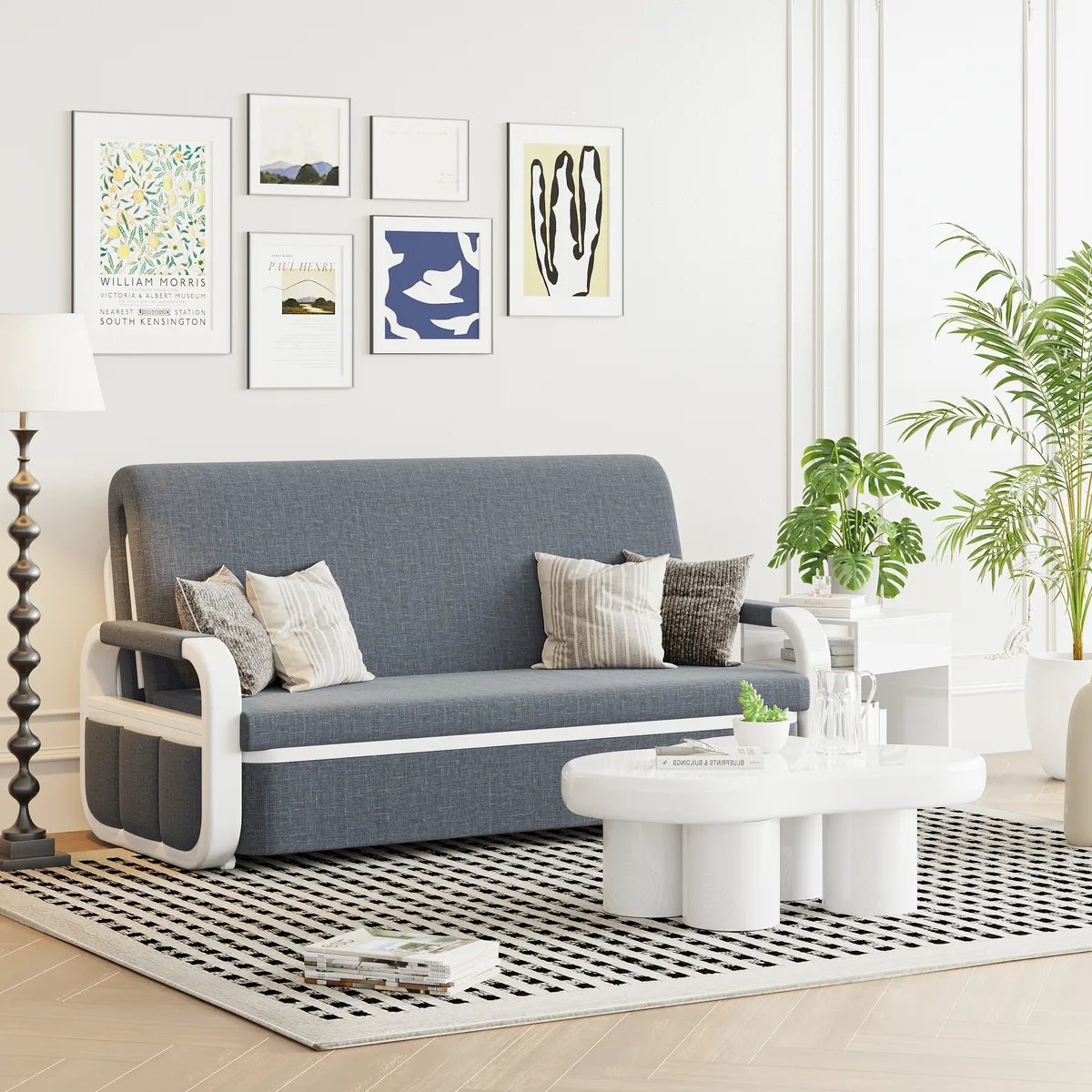 Deep Gray Queen Size Daybed with Storage & Trundle — image 7