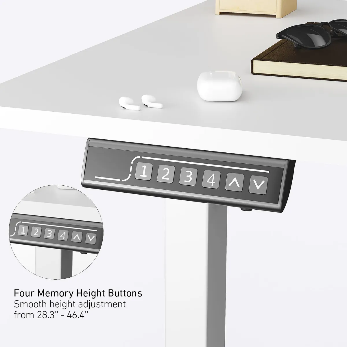 DeerRun®Electric Standing Desk, 47 x 23 Inches Height Adjustable — image 4
