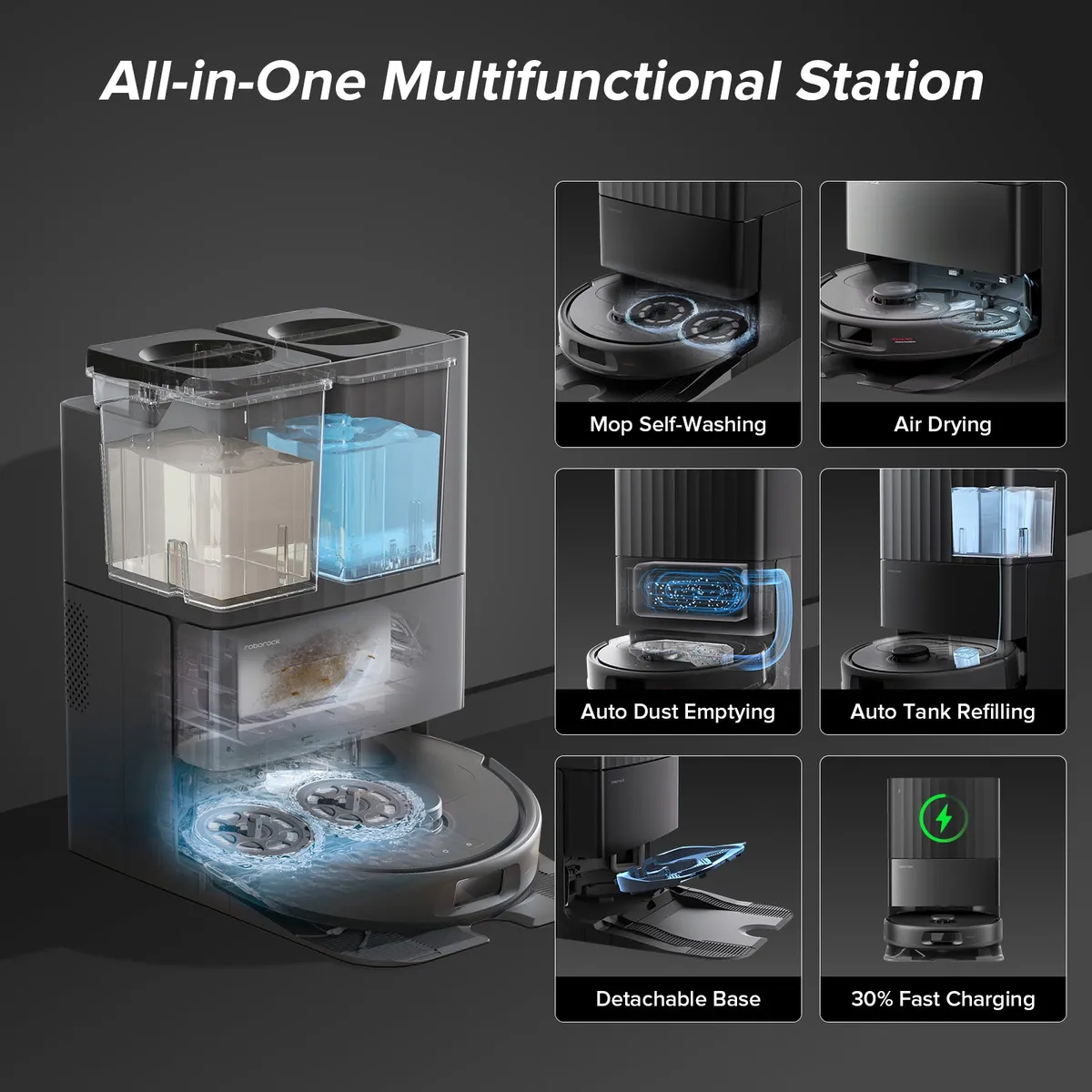 Roborock QV 35A Robot Vacuum with Multifunctional Dock (Upgraded from Qrevo S) — image 3