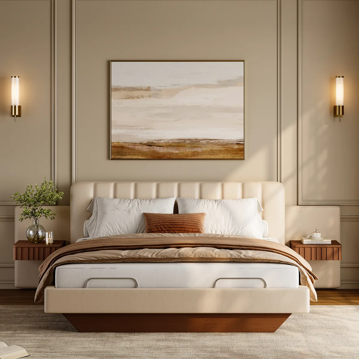 King Genuine Leather Zero Gravity Adjustable Bed Set — image 3