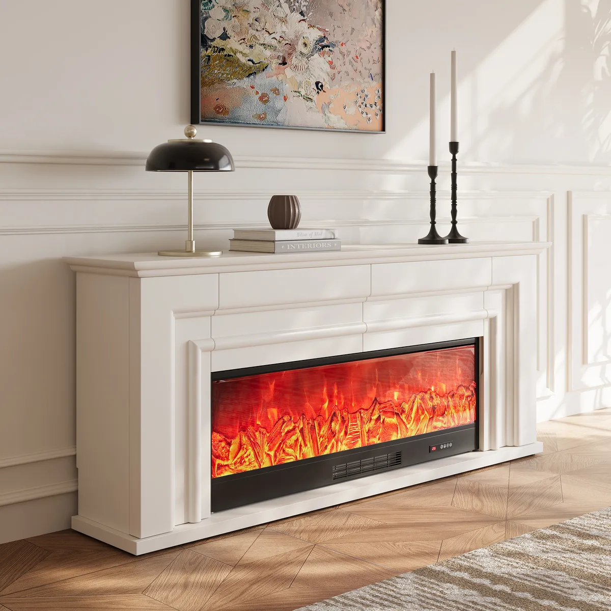 60" Electric Fireplace TV Stand with Remote Control