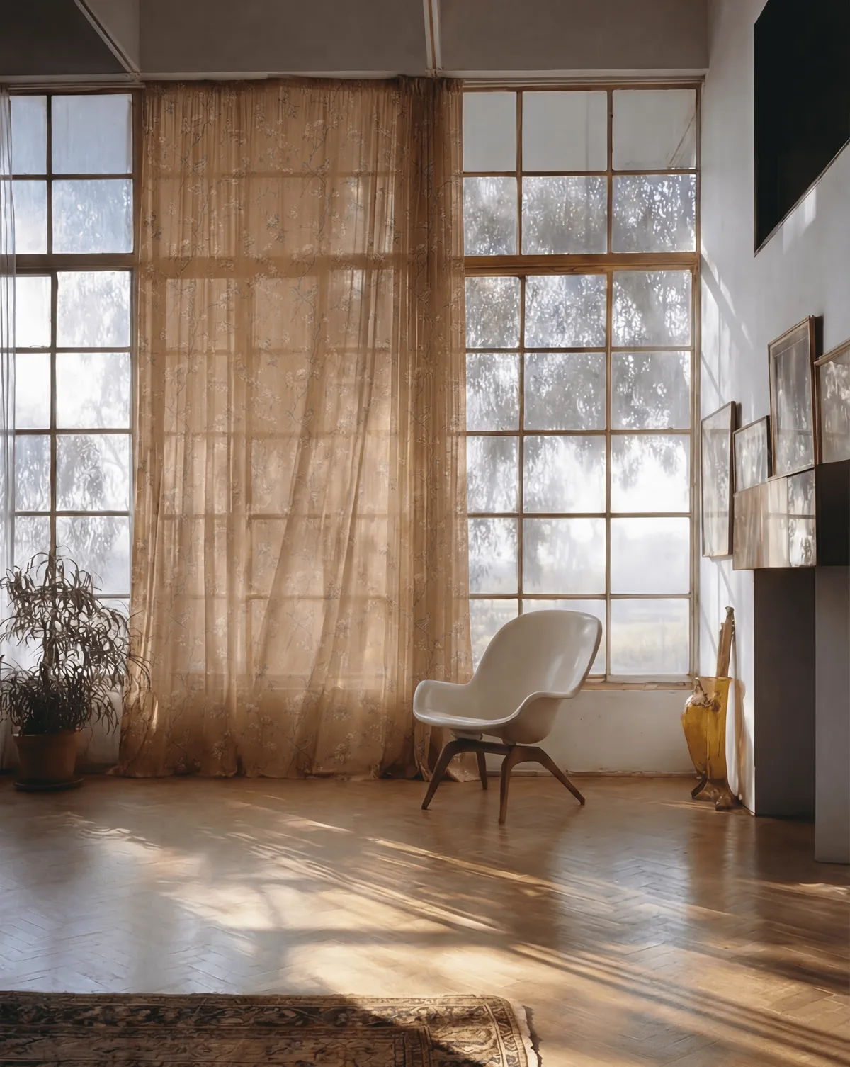 Amber Floral Patterned Sheer Custom Curtain — image 4