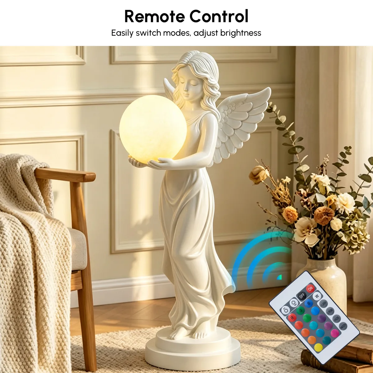 Angel Statue with Decorative Light Globe & Remote Control — image 6