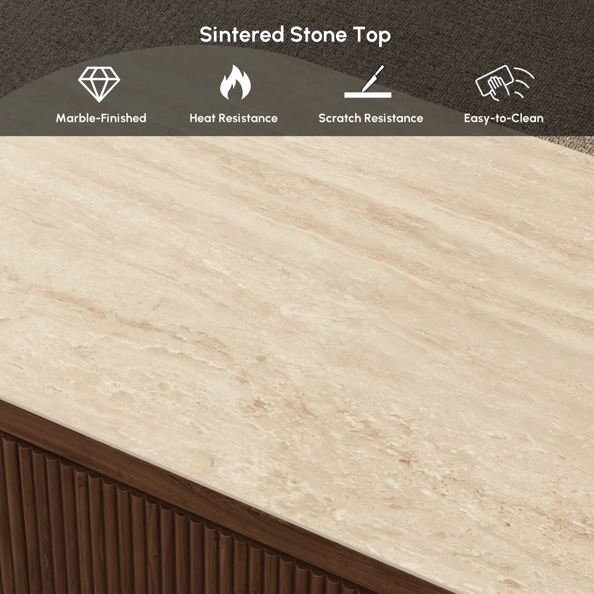 Velar 47"-67" Extendable Coffee Table with Sintered Stone Top and Storage — image 9