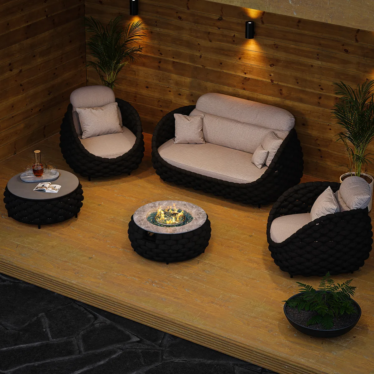 Cocaro Outdoor 27" Propane Smokeless Round Fire Pit Table — image 23