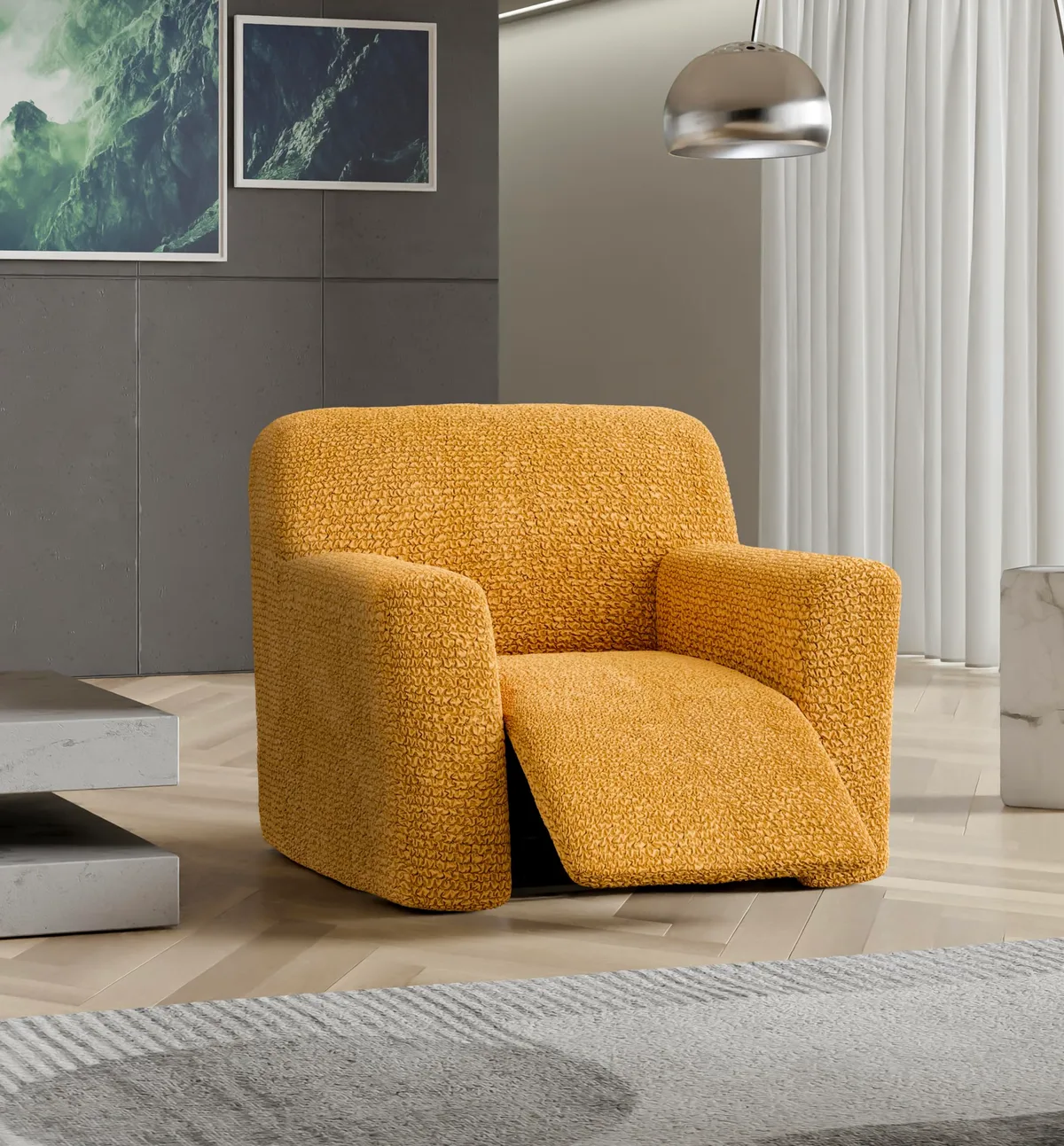 Recliner Chair Slipcover - 1-Piece Furniture Protector - Form Fit, Machine Washable -MicrofibraCollection — image 22