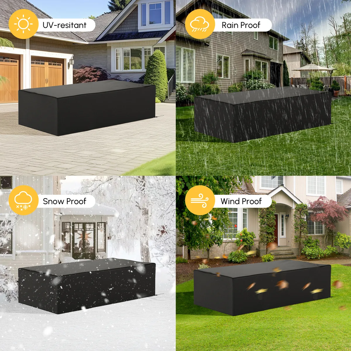 600D Tough Canvas Waterproof Outdoor Coffee Table Covers — image 5