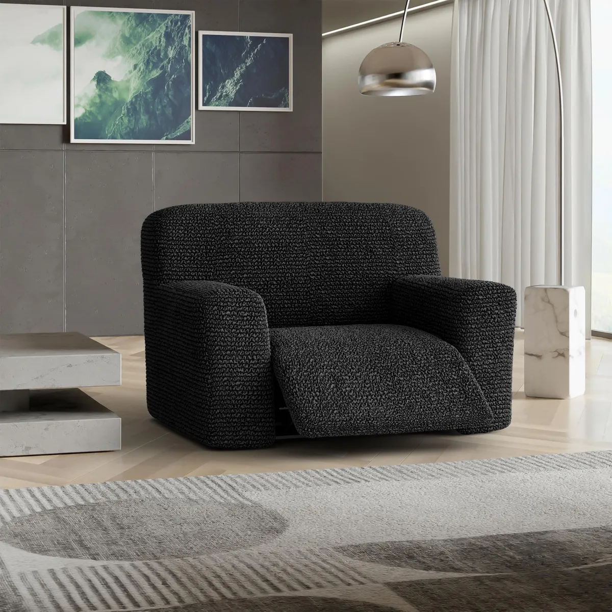 Oversized Recliner Chair Slipcover - 1-Piece Furniture Protector - Form Fit, Machine Washable -MicrofibraCollection — image 3