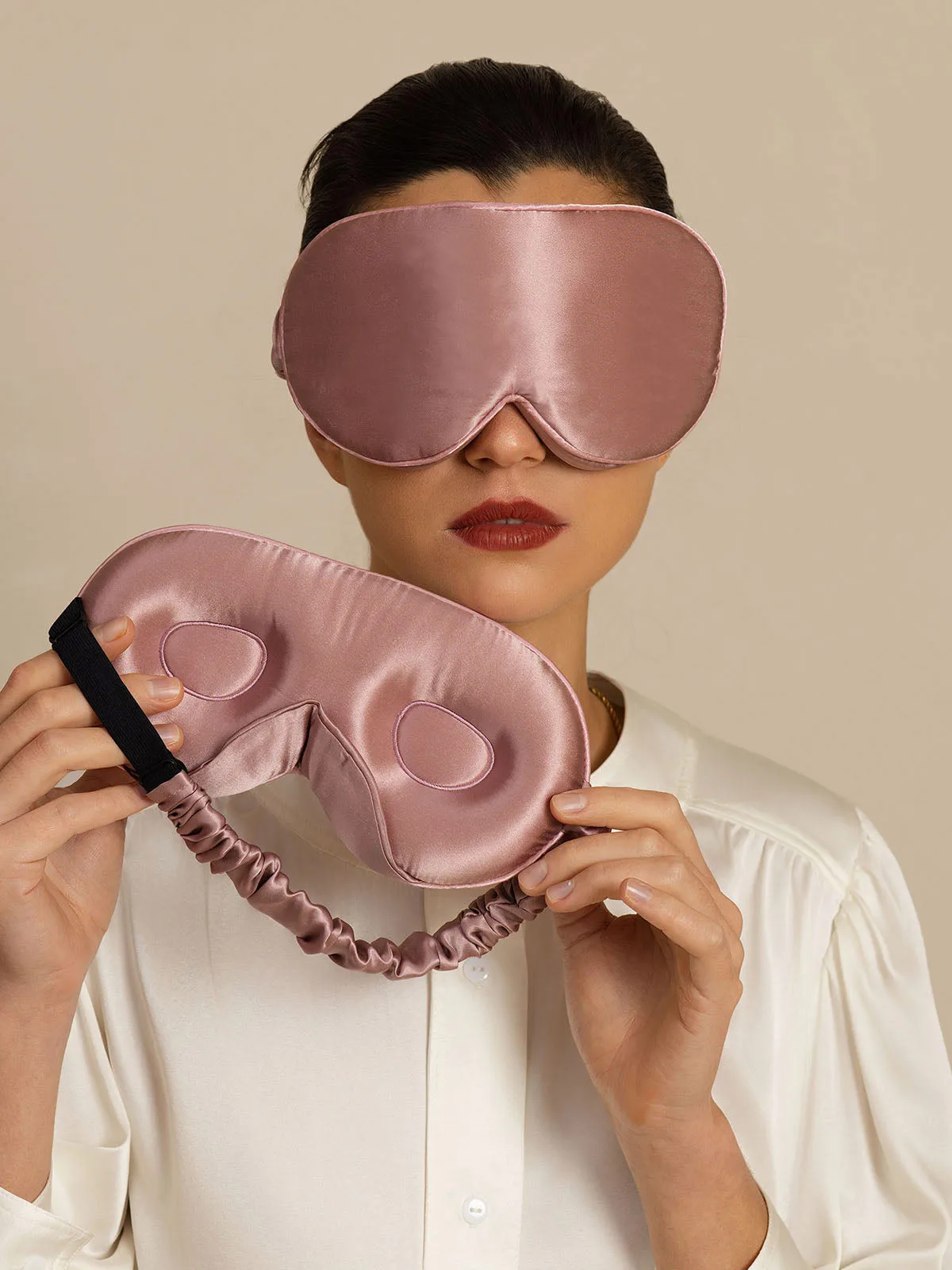 22 Momme 100% Mulberry Silk 3D Sleep Mask With Upgraded Nose Wings