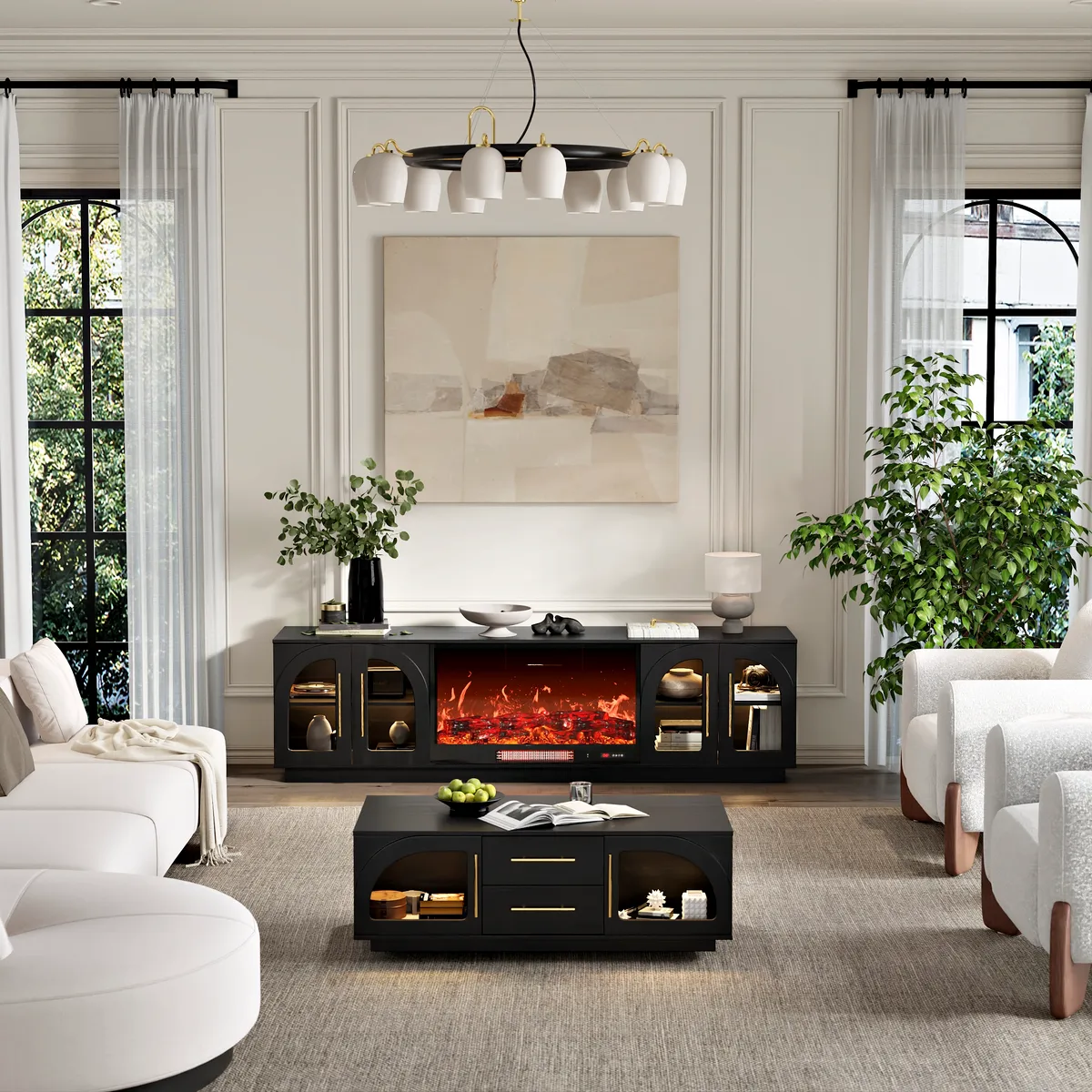 Arune 80" Arched Glass Doors — image 14