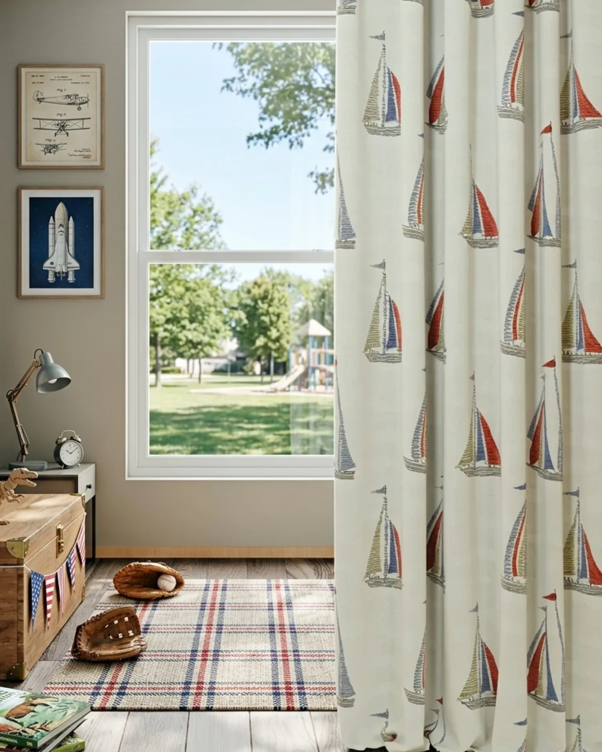 Voyage Patterned Kid's Custom Curtain — image 5