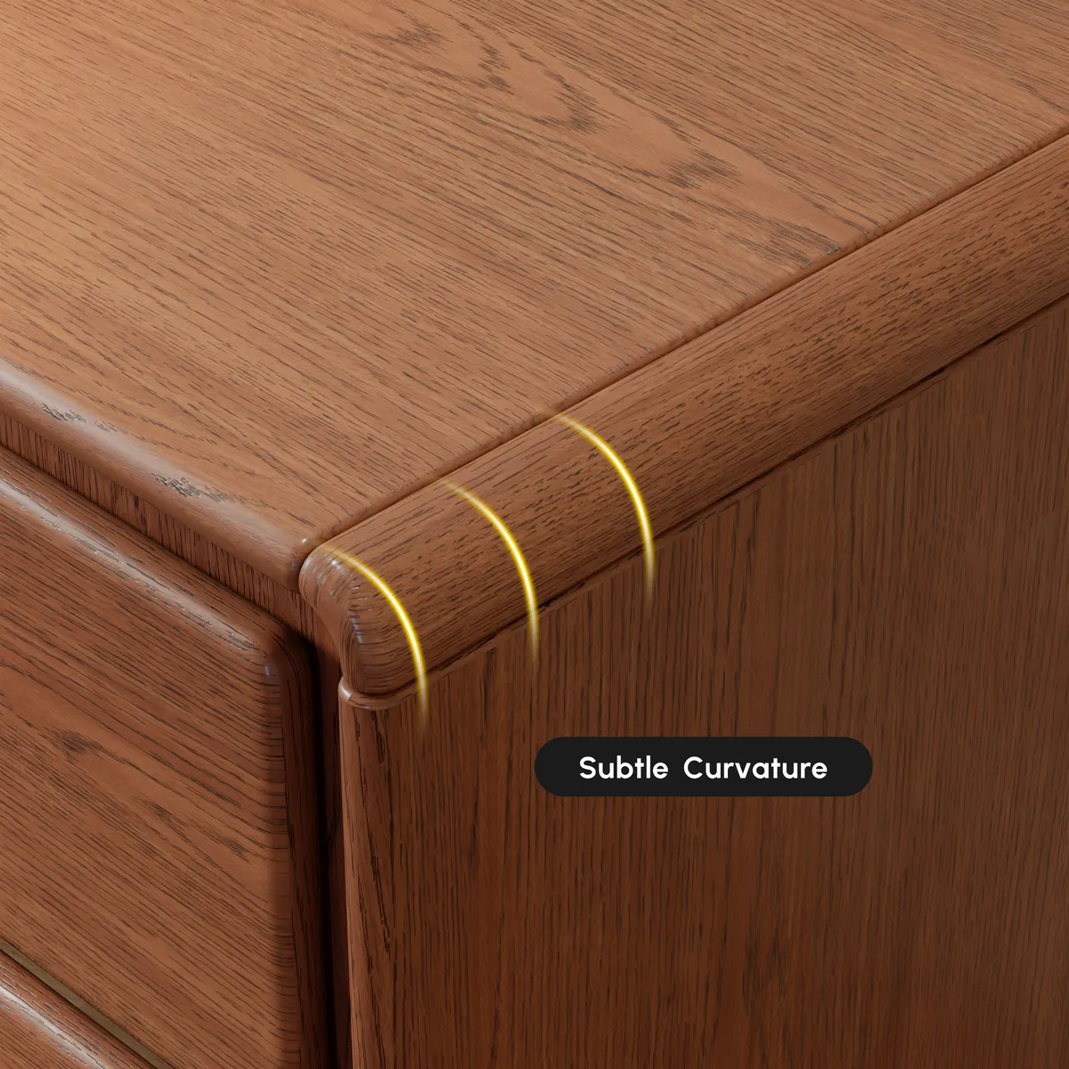 Haloa Walnut 3-Drawer LED Nightstand with Charging Station — image 8