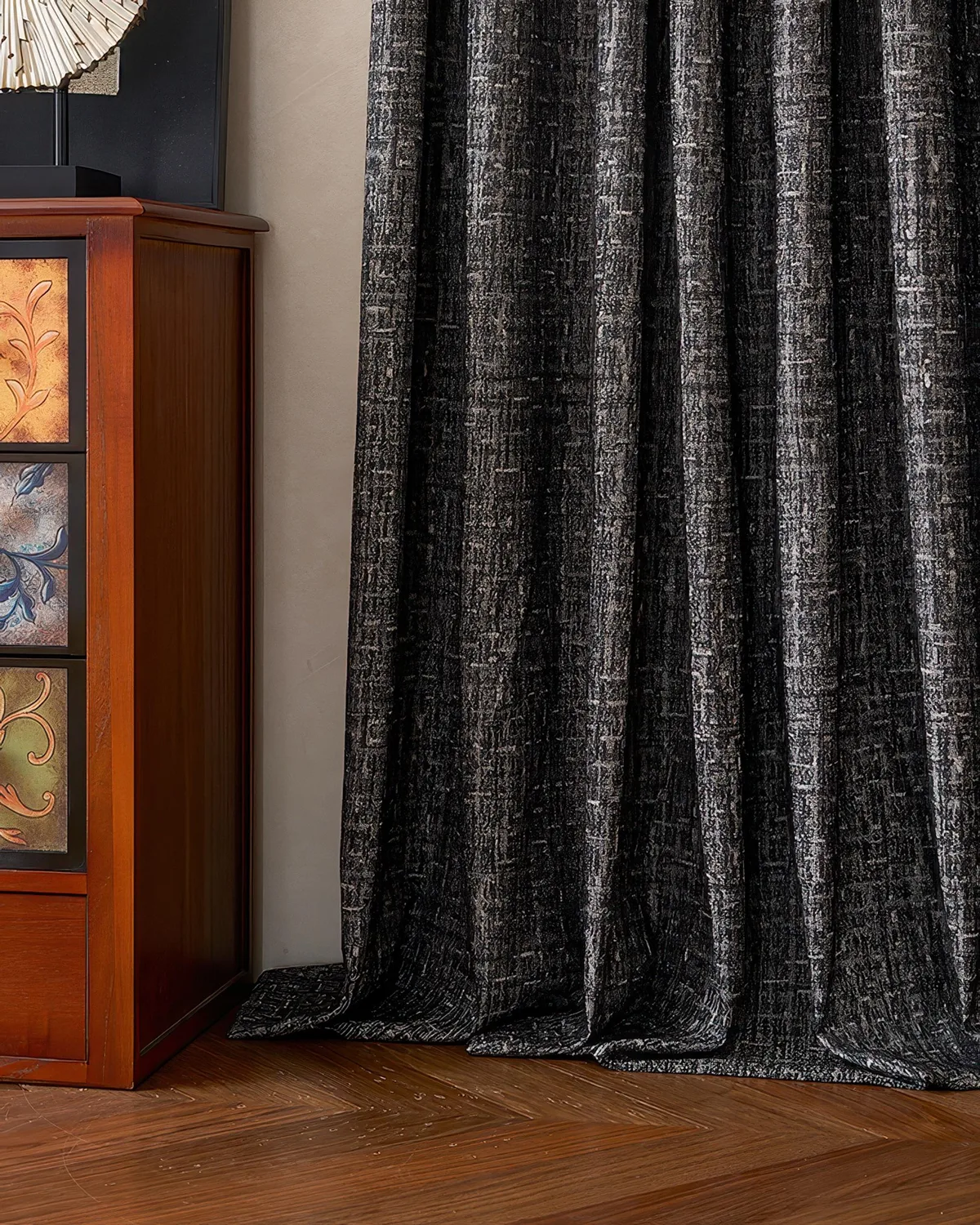 Glint Linen Blend Shimmering Textured Custom Curtain — image 5