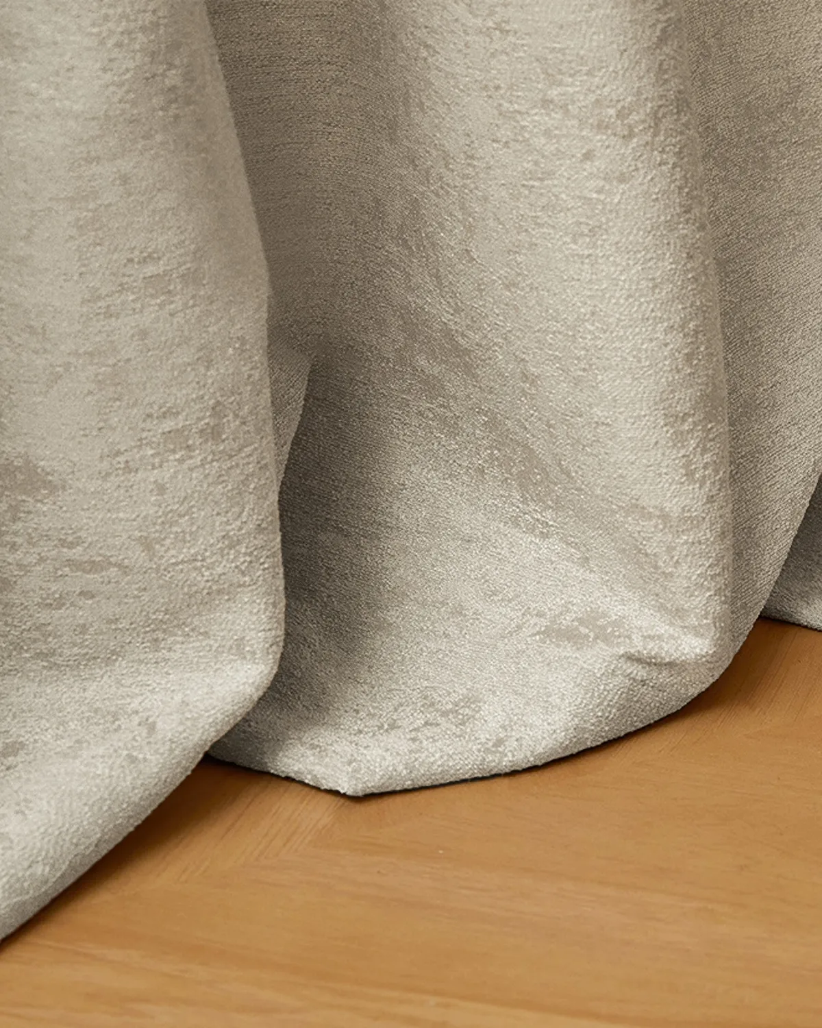 Ambient 35 x 107 Inch Triple French Pinch Pleat Cream Linen Jacquard Curtain — image 5