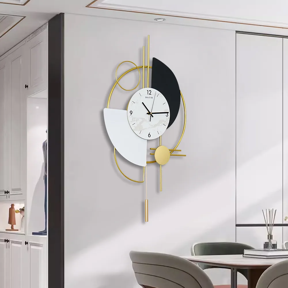 30" Modern Metal Wall Clock with Dimmable LED Light and Remote Control — image 15