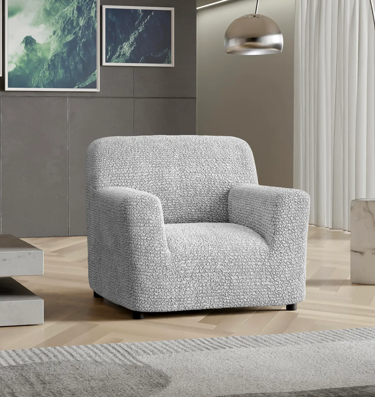 Armchair Slipcovers - 1-Piece Furniture Protector - Form Fit, Machine Washable -MicrofibraCollection — image 7