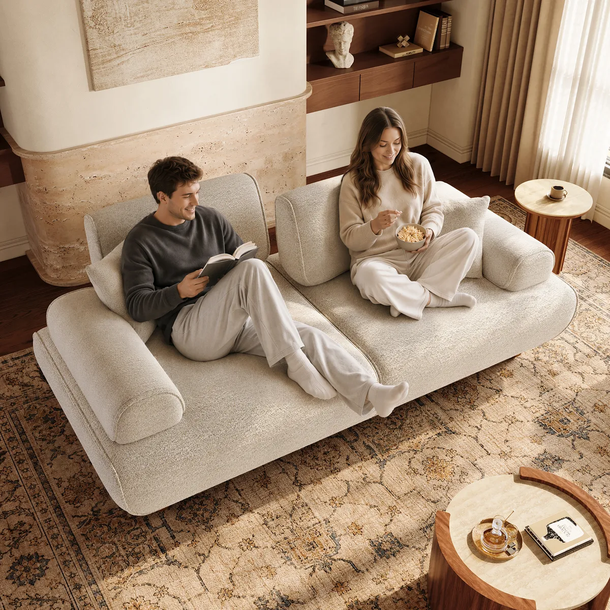 Performance Chenille Adjustable Backrest Sofa — image 3