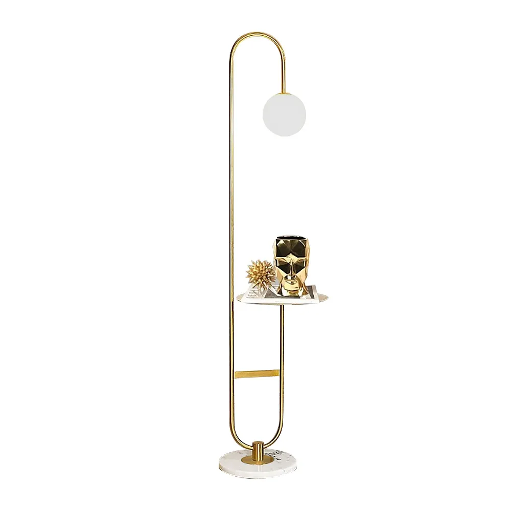 Globeal Set of two 60" Modern Floor Lamp with Shelf — image 7