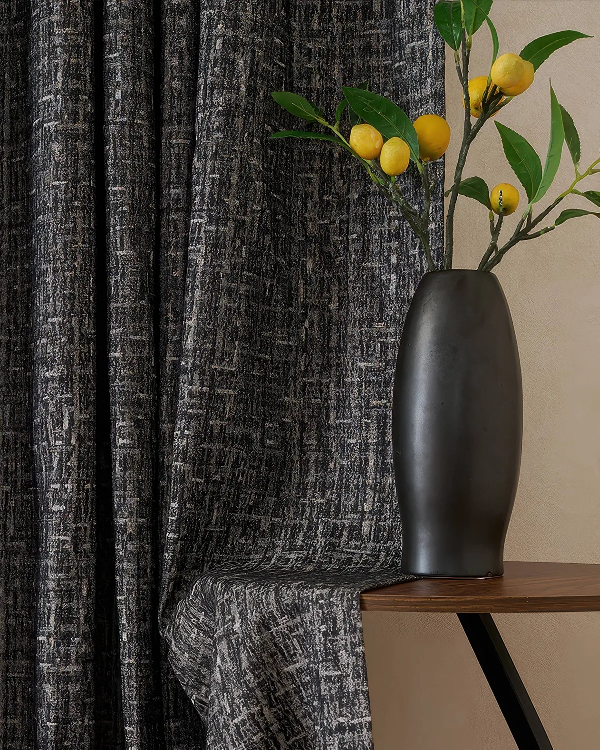 Glint Linen Blend Shimmering Textured Custom Curtain — image 4