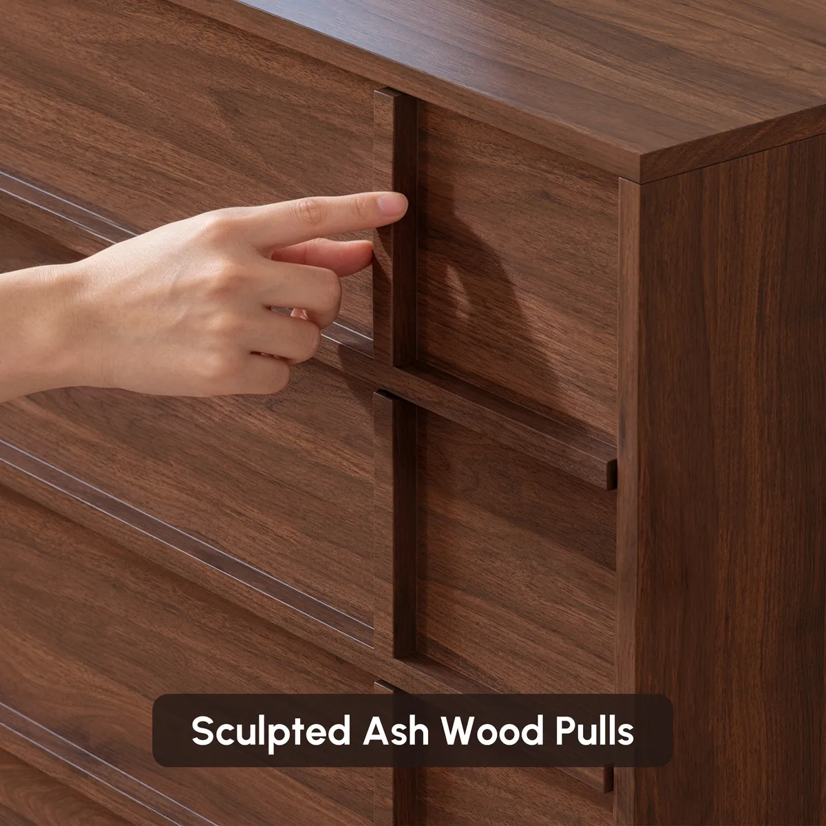 Panvyr Wooden Extendable L-Shaped Makeup Vanity Dresser with Vanity Mirror (49"–94") — image 9