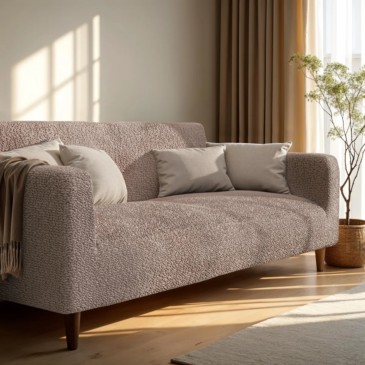 Loveseat Slipcovers - 1-Piece Furniture Protector - Form Fit, Machine Washable -MicrofibraCollection — image 3