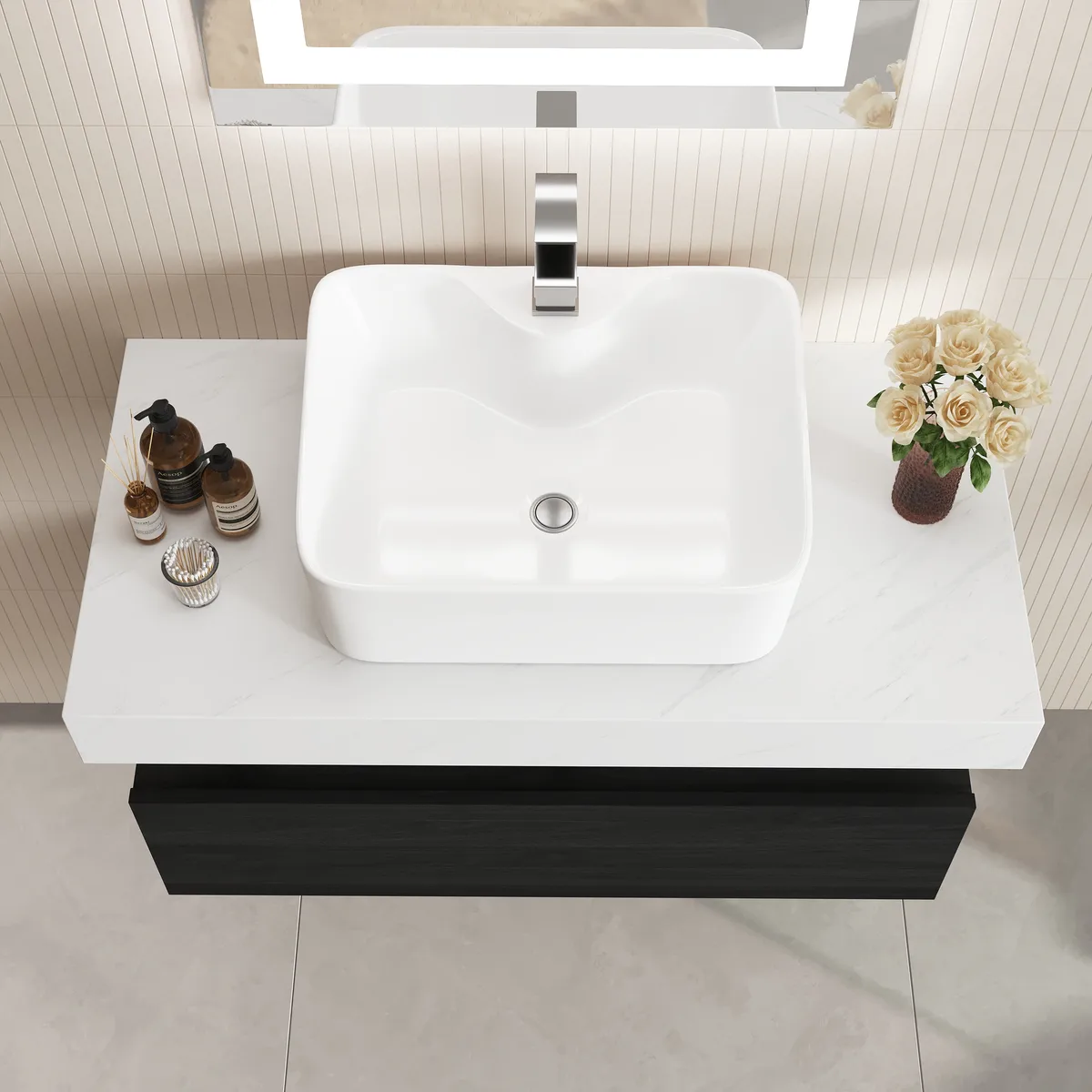 35.4" Floating Bathroom Vanity Set with Single Sink — image 3