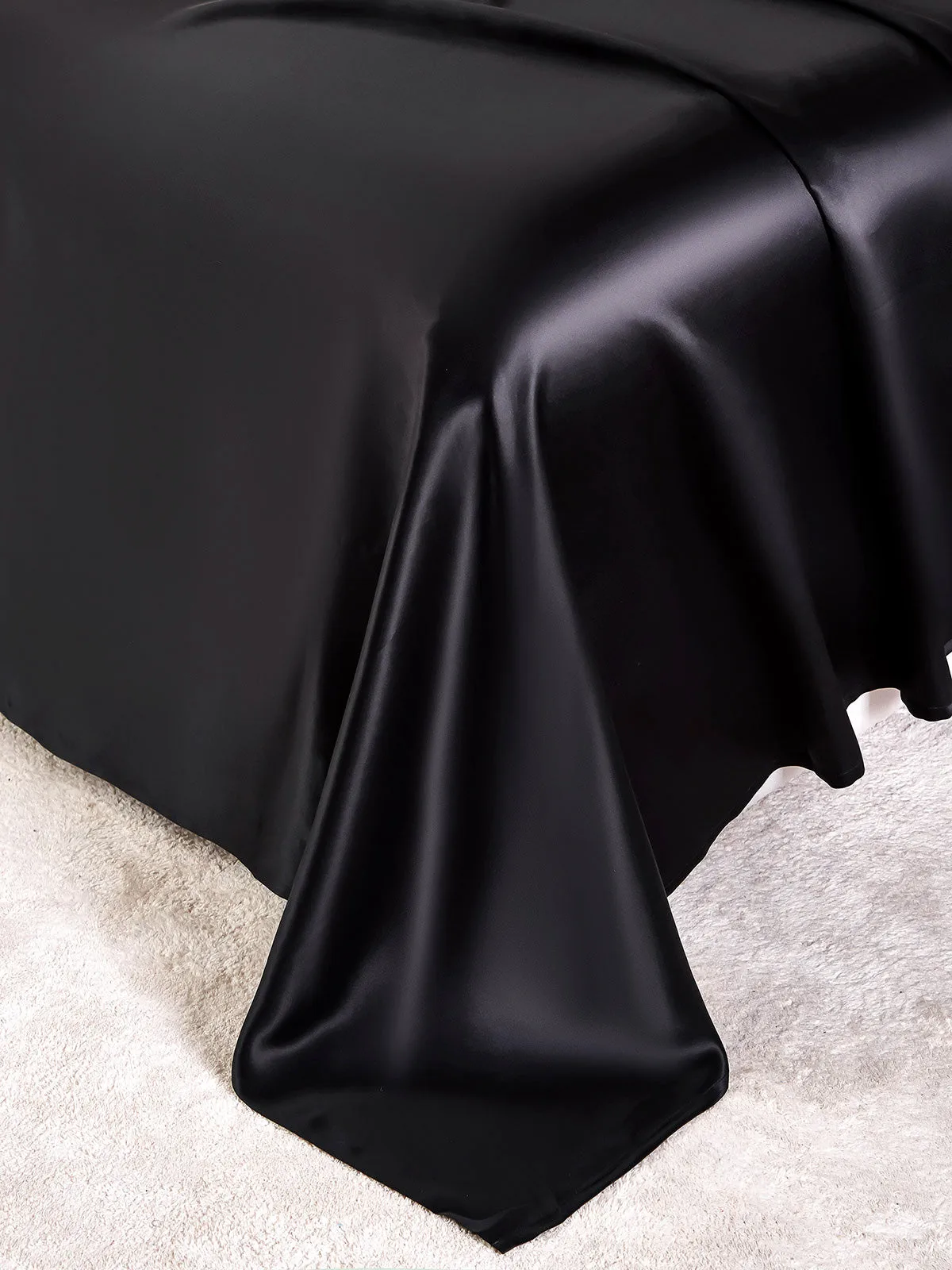 22Momme Silk 4Pcs Set Fitted&Flat Sheets+2x Pillowcases — image 3