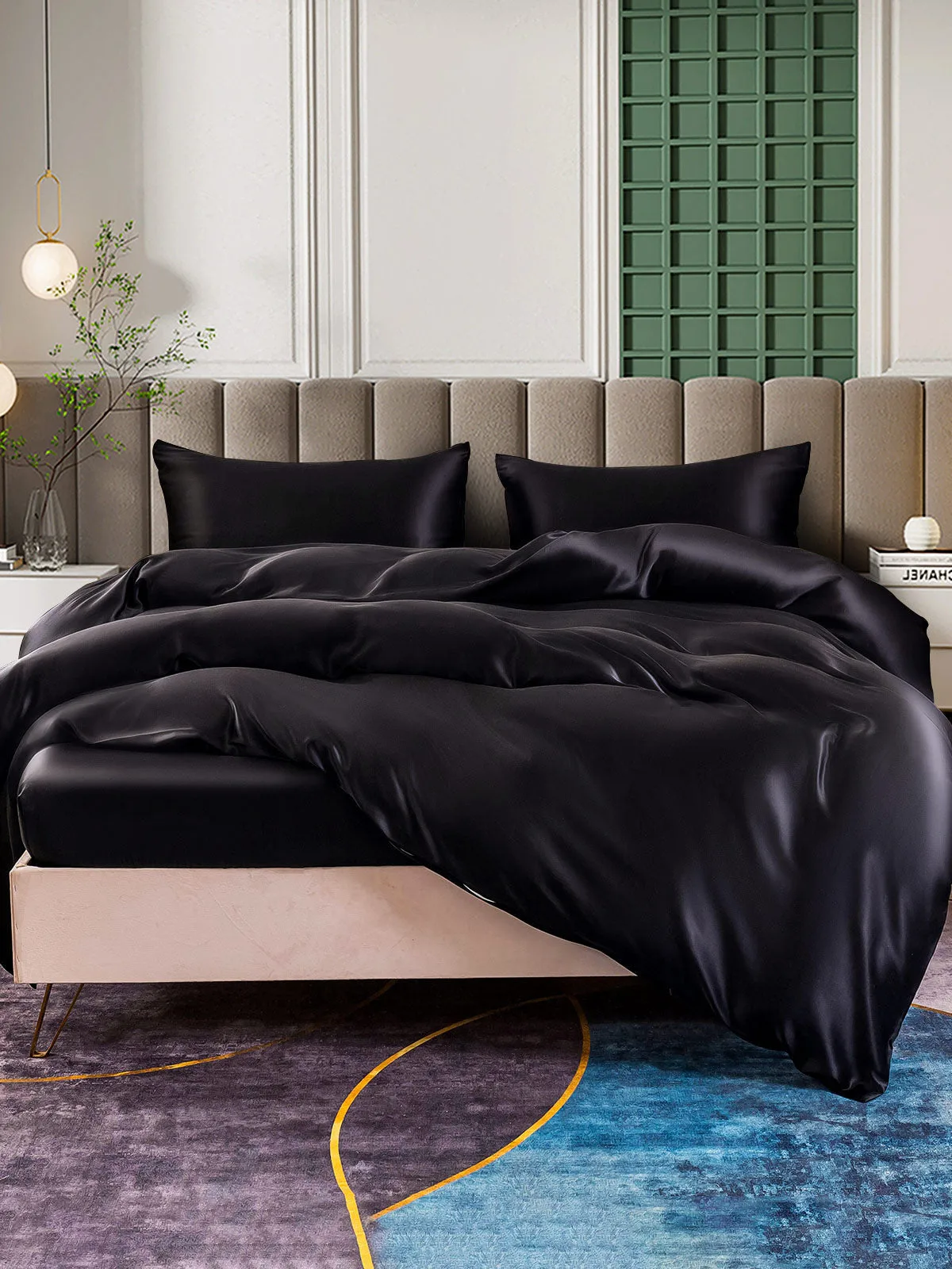 25Momme 4Pcs Silk Set Duvet Cover+Fitted Sheet+2x Pillowcases — image 5