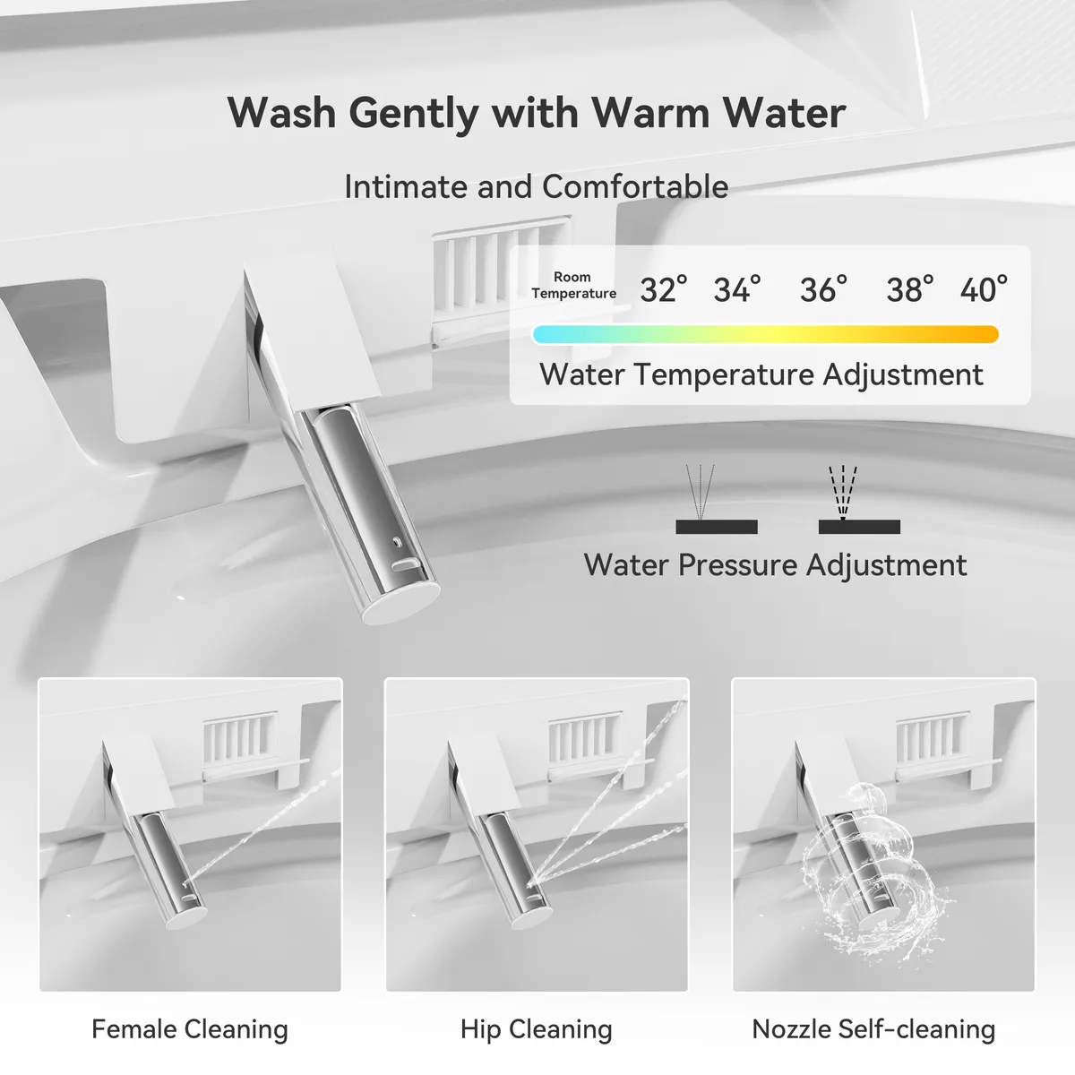 Hynova AX2 Pro Automatic Smart Bidet Toilet with Aromatherapy White 1.28 GPF — image 17