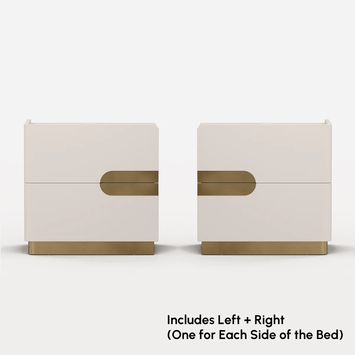 20" Smart 2-Drawer Nightstand with Sintered Stone Top & Charging Station — image 16