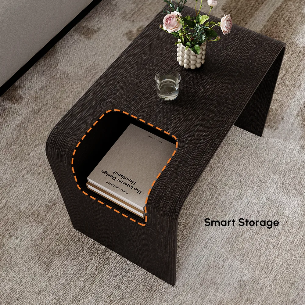 Oak Wood C-Style End Table — image 17