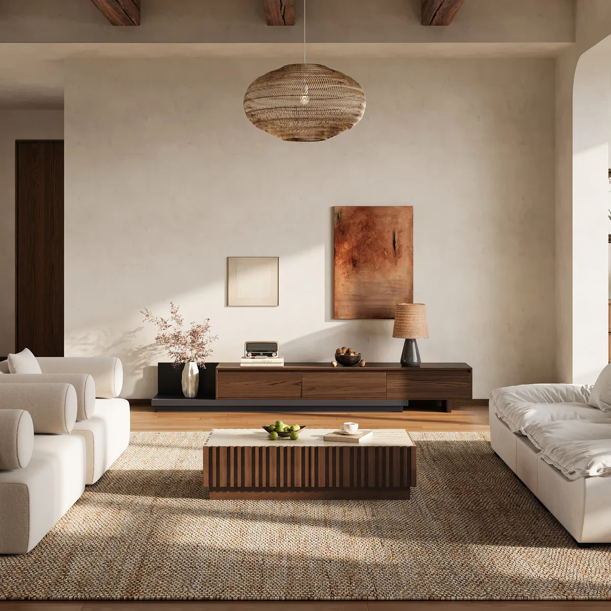 Fero Minimalist Retracted & Extendable TV Stand — image 15