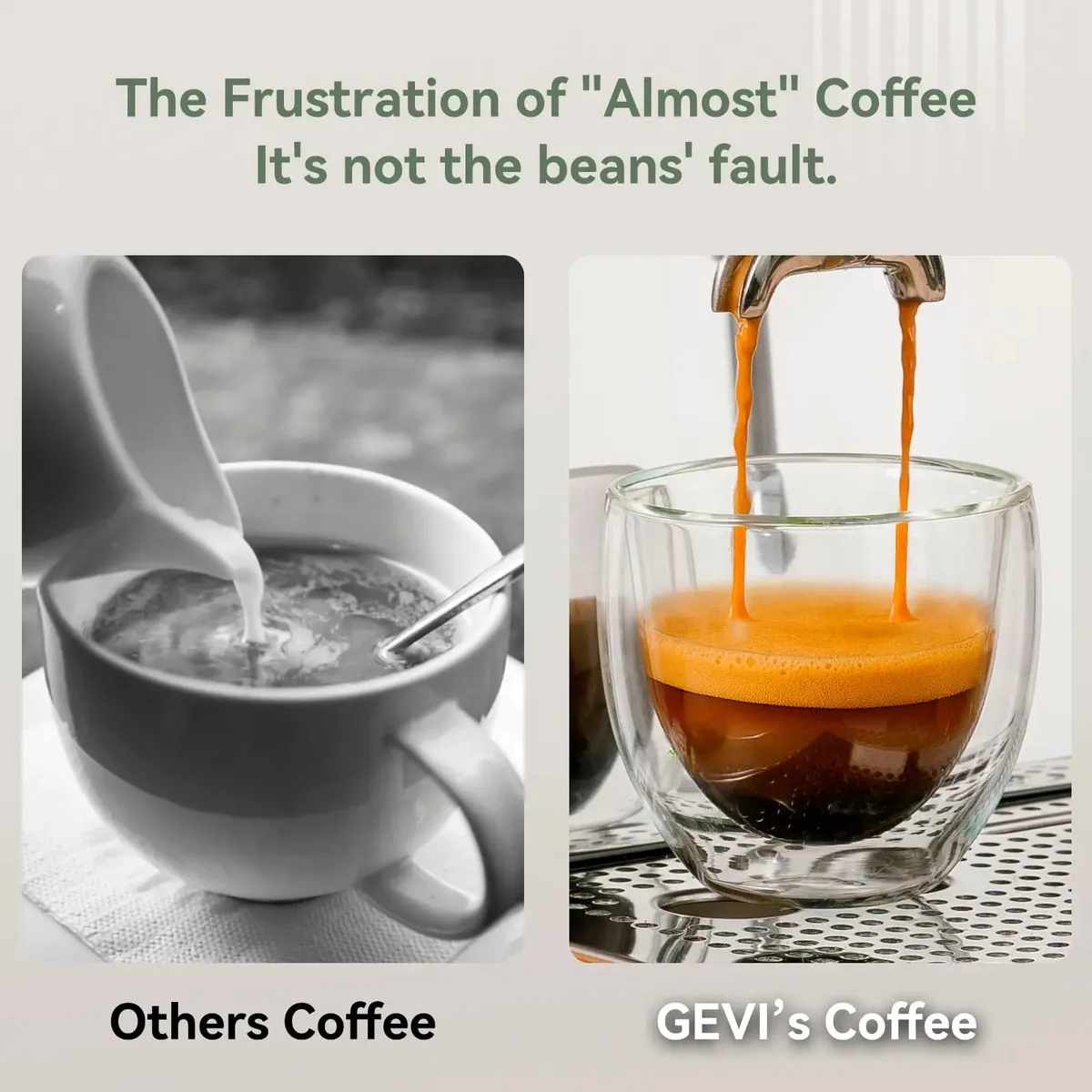 GEVI 20 Bar Semi Automatic Espresso Coffee Machine with OPV and Dual Display Touch Screen ECMN0 — image 3