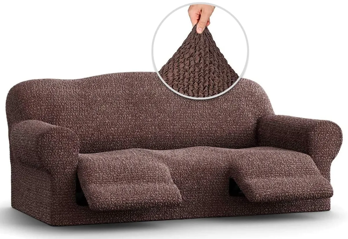 Recliner Sofa Slipcover - 1-Piece Furniture Protector - Form Fit, Machine Washable - CottonRich Collection — image 7
