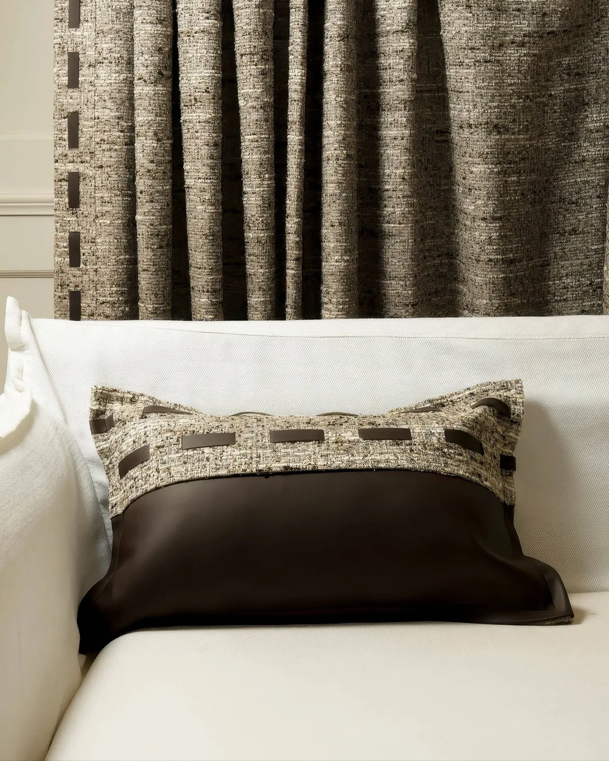 Juliette Textured Leather Lumbar Pillowcase — image 7